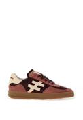 Another Trend Suede Leather Pony Hair Trainers, Wine image