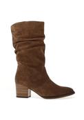 Gabor Comfort Gathered Mid Leg Heeled Boot, Light Brown image