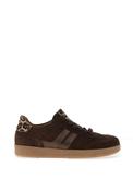 Gabor Suede Leather Laced Trainers, Brown image