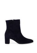 Gabor Suede Leather Block Heeled Boots, Navy image