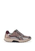 Gabor Rolling Metallic Leather Comfort Trainers, Grey image