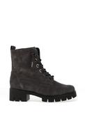Gabor Suede Leather Diamante Rope Lace Military Boots, Grey image