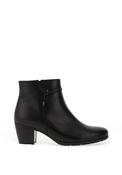 Gabor Leather Knot Block Heel Ankle Boots, Black image