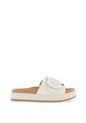 Gabor Leather Chunky Mule Sandals, Off White image