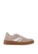 Gabor Suede Leather Gum Sole Trainers, Beige image