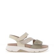 Gabor Rolling Leather Velcro Strap Comfort Sandals, Natural