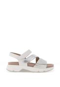 Gabor Rolling Leather Velcro Strap Comfort Sandals, Silver image