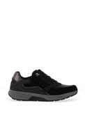 Gabor Rolling Soft Leather Leopard Print Trainers, Black image