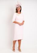 Gabriela Sanchez Floral Applique Shoulder Dress, Rosa image