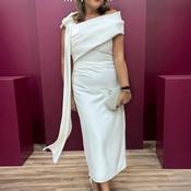 Giorgia Jo Draped Panel Pencil Dress, Ivory image
