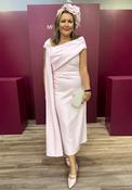 Giorgia Jo Draped Panel Pencil Dress, Pink image