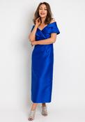 Gabriela Sanchez Off-the-Shoulder Pencil Midi Dress, Cobalt image