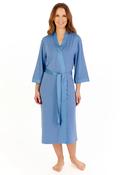 Gaspe Satin Wrap Kimono Robe, Blue image