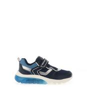 Geox Boys Ciberdron Mesh Single Strap Trainers, Navy &amp; Dark Silver image