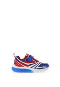 Geox Boys Ciberdron Mesh Print Light Up Trainers, Blue &amp; Red image