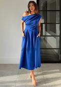 Girl in Mind Betty Asymmetric Dress, Blue image
