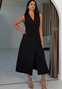 Girl in Mind Hazel Tailored Midi Dress, Black image