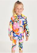 Tuc Tuc Girl Abstract Wind Stopper Hooded Jacket, Multi image