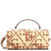 Guess Kirsten Medium Flap Over Grab Bag, Natural &amp; Tan image