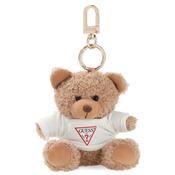 Guess Teddy Bear Small Key Chain, Brown Multi