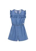 Guess Older Girl Denim Short Sleeve Playsuit, Blue image