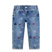 Guess Girl Embroidered Bows Denim Jean, Blue