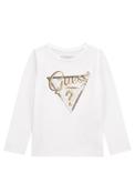 Guess Girl Long Sleeve Sequins Top, White image
