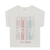 Guess Older Girl Embellished Short Sleeve Tee, White