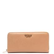 Guess Amorette SLG Large Zip Around Wallet, Beige image