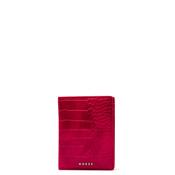Guess Faux Croc Passport Cover, Fuchsia