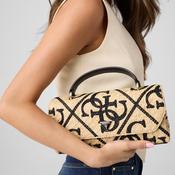 Guess Kirsten Medium Flap Over Grab Bag, Natural &amp; Black image