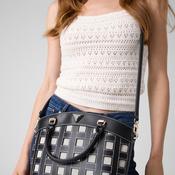 Guess Frankie Girlfriend Satchel Bag, Black