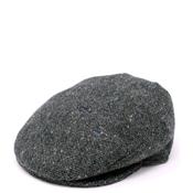 Hanna Hats Vintage Fleck Tweed Cap, Charcoal Grey