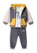 Hashtag Baby Boy Dino 3 Piece Tracksuit, Yellow image