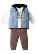 Hashtag Baby Boy Construction 3 Piece Set, Blue image