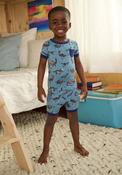Hatley Boys Bamboo Dinosaur Short Pyjama Set, Blue image