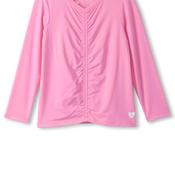 Hatley Girl Gathered Long Sleeve Active Top, Pink