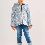 Hatley Mini Boy Dog Sherpa Waterproof Rain Jacket, Blue
