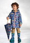 Hatley Mini Boy Trucks Waterproof Raincoat, Navy image