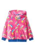 Hatley Mini Girls Shooting Stars Fleece Hooded Jacket, Pink Multi image