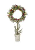 Heaven Sends Light Up Christmas Wreath in Pot image