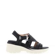 Hispanitas Cedro Chunky Criss Cross Wedge Sandals, Black image