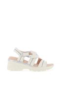 Hispanitas Cedro Chunky Criss Cross Wedge Sandals, Cream image