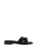 Hispanitas Bali Marble Print Resin Bead Slider Sandals, Black image