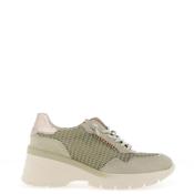 Hispanitas Jade Mesh Chunky Wedge Trainers, Green image