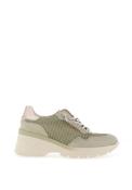 Hispanitas Jade Mesh Chunky Wedge Trainers, Green image