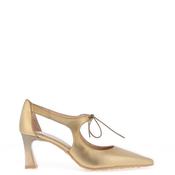 Hispanitas Starmet Metallic Tie Heeled Shoes, Gold image