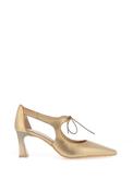 Hispanitas Starmet Metallic Tie Heeled Shoes, Gold image