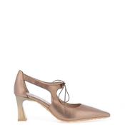 Hispanitas Starmet Metallic Tie Heeled Shoes, Taupe image