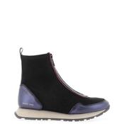Hispanitas Kansas Velour Zip Front Boots, Navy
